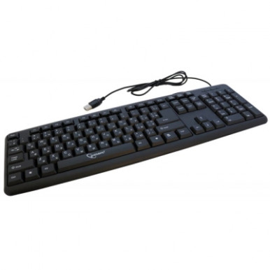 Клавіатура Gembird KB-U-103-UA, стандартна розкладка, USB, українська розкладка, чорний колір-5-зображення