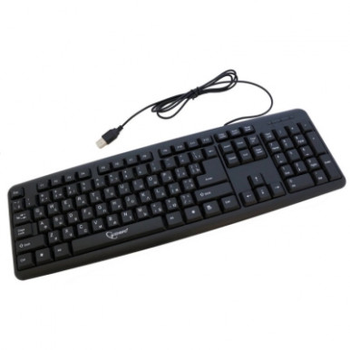Клавіатура Gembird KB-U-103-UA, стандартна розкладка, USB, українська розкладка, чорний колір-6-зображення