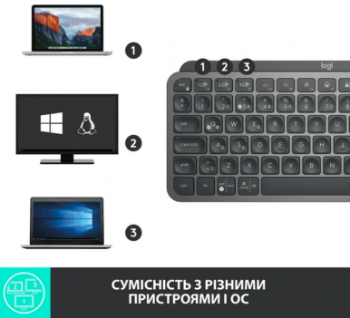 Клавіатура Logitech MX Keys Mini Wireless Illuminated UA Graphite (920-010498)-27-зображення