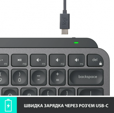 Клавіатура Logitech MX Keys Mini Wireless Illuminated UA Graphite (920-010498)-29-зображення
