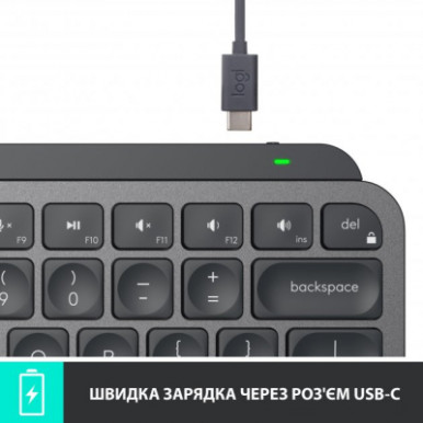 Клавіатура Logitech MX Keys Mini Wireless Illuminated UA Graphite (920-010498)-28-зображення