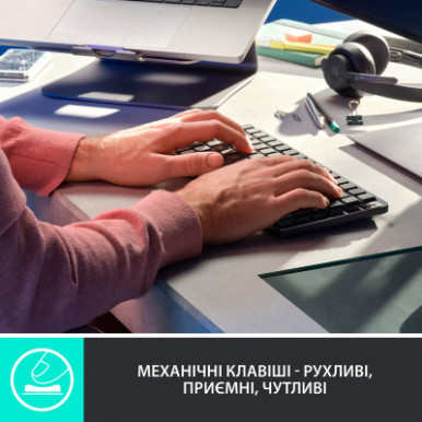 Клавіатура Logitech MX Mechanical Mini Minimalist UA Graphite (920-010780)-28-зображення