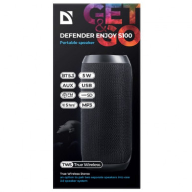 Акустическая система Defender Enjoy S100 Bluetooth Black (65101)-8-изображение