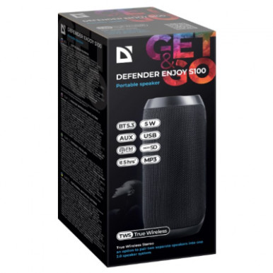 Акустична система Defender Enjoy S100 Bluetooth Black (65101)-11-зображення