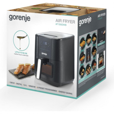 Мультипіч Gorenje 1350Вт, чаша-5.4л, сенсорне управл., 8 авто. програм, пластик+метал, чорний-21-зображення
