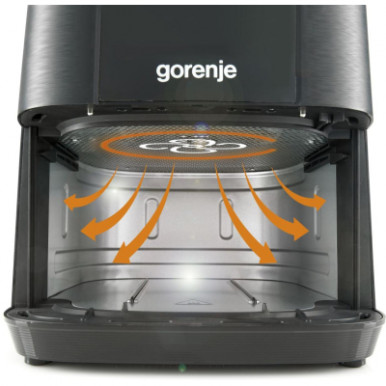 Мультипіч Gorenje 1350Вт, чаша-5.4л, сенсорне управл., 8 авто. програм, пластик+метал, чорний-28-зображення