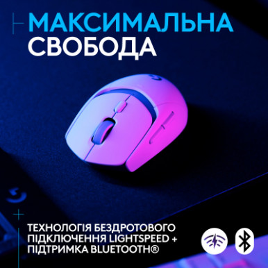 Мишка Logitech G309 Lightspeed Wireless/Bluetooth White (910-007207)-11-зображення