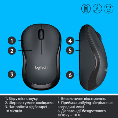 Мышка Logitech M220 Silent Grey (910-004878)-14-изображение