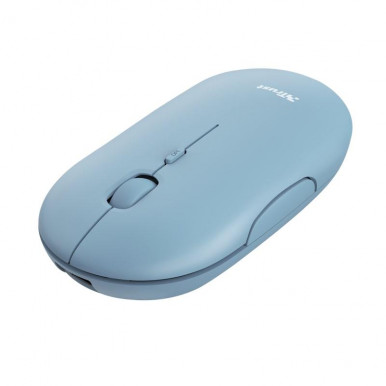 Миша Trust Puck Rechargeable,  Ultra-Thin,  BT/WL,  Silent, синій-1-зображення