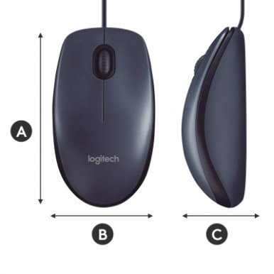 Мишка Logitech B100 Black (910-003357)-8-зображення