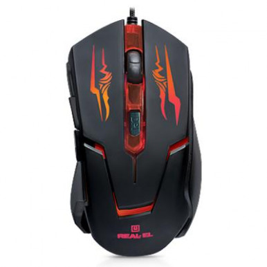 Мышка REAL-EL RM-520 Gaming, black-1-изображение