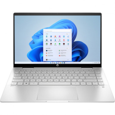 Ноутбук HP Pavilion x360 14-ek1003ua 14" FHD IPS Touch, Intel i3-1315U, 8GB, F256GB, UMA, DOS, сріблястий-8-зображення