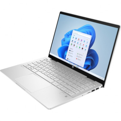 Ноутбук HP Pavilion x360 14-ek1003ua 14" FHD IPS Touch, Intel i3-1315U, 8GB, F256GB, UMA, DOS, сріблястий-10-зображення