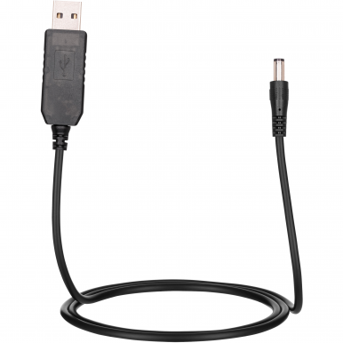 USB Cable з 5V на 12V 0.5А 5.5 х 2.1mm DC для Wi-Fi роутеров black