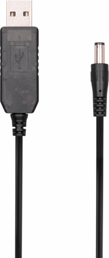 USB Cable з 5V на 12V 0.5А 5.5 х 2.1mm DC для Wi-Fi роутеров black-4-изображение