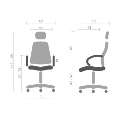 Офісне крісло Аклас Прато Tilt (8020A) Чорний (Чорний) (00136013)-11-зображення
