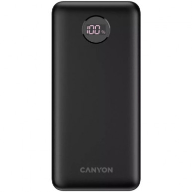 Батарея універсальна Canyon PB-2002 20000mAh, PD/20W, QC/3.0, Black (CNE-CPB2002B)-4-зображення