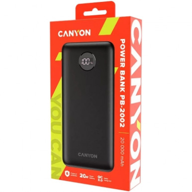 Батарея універсальна Canyon PB-2002 20000mAh, PD/20W, QC/3.0, Black (CNE-CPB2002B)-7-зображення