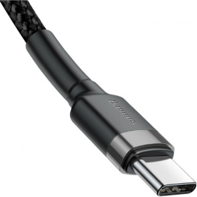 Дата кабель USB-C to USB-C 1.0m 3A 60W Cafule Black Baseus (CATKLF-GG1)-6-зображення