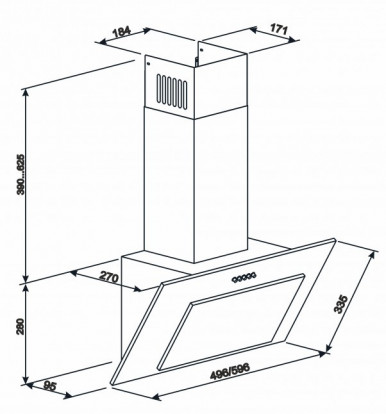 Витяжка Eleyus Vertical 700 60 WH-26-зображення