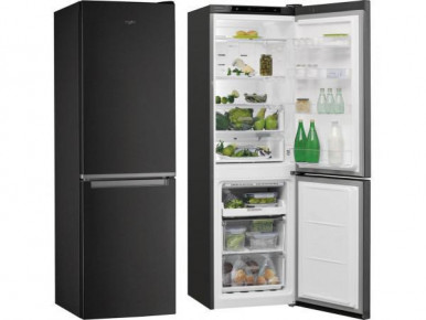 Холодильник с нижн. мороз. камерой Whirlpool W7811IK, 189х66х60см, 2 дв., Х- 234л, М- 104л, A+, NF, Черный-4-изображение