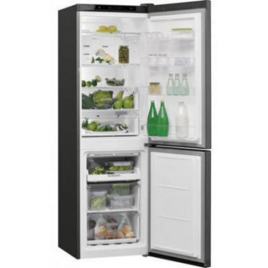 Холодильник з нижн. мороз. камерою Whirlpool W7811IK, 189х66х60см, 2 дв., Х- 234л, М- 104л, A+, NF, Чорний-3-зображення