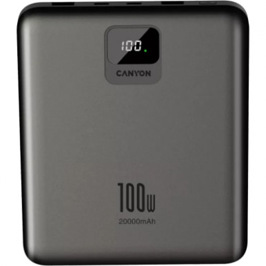 Батарея універсальна Canyon PB-2008 20000mAh PD/100W Q.C/3.0 (CNE-CPB2008DG)-12-зображення