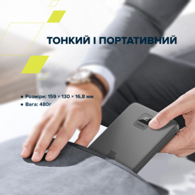 Батарея універсальна Canyon PB-2008 20000mAh PD/100W Q.C/3.0 (CNE-CPB2008DG)-15-зображення