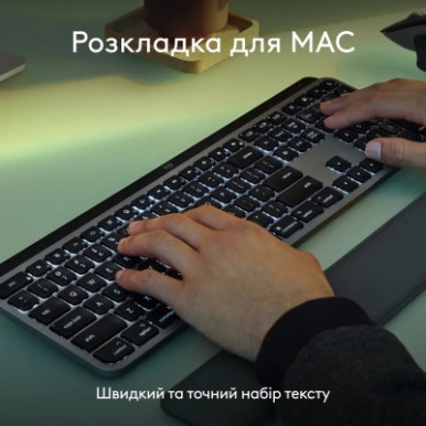 Клавіатура Logitech MX Keys S для MAC Bluetooth/Wireless UA Space Grey (920-011637)-17-зображення