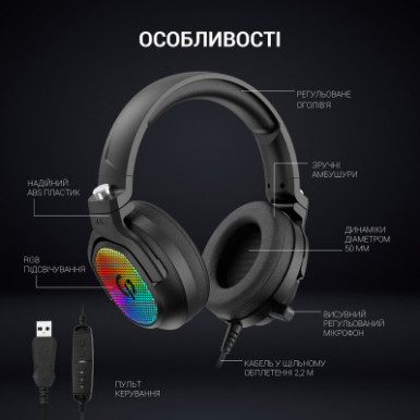 Наушники GamePro HS1300 RGB 7.1 Black (HS1300)-19-изображение