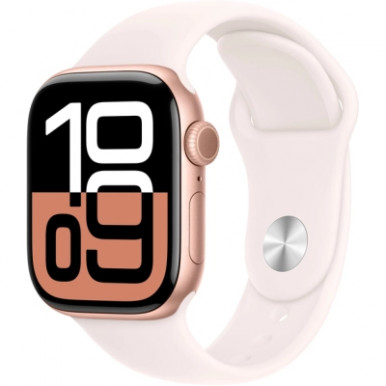 Смарт-часы Apple Watch Series 10 GPS 42mm Rose Gold Aluminium Case with Light Blush Sport Band - S/M (MWWH3QH/A)-9-изображение