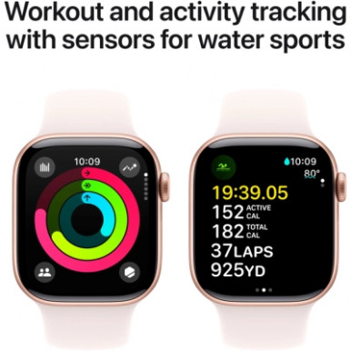 Смарт-годинник Apple Watch Series 10 GPS 42mm Rose Gold Aluminium Case with Light Blush Sport Band - S/M (MWWH3QH/A)-12-зображення