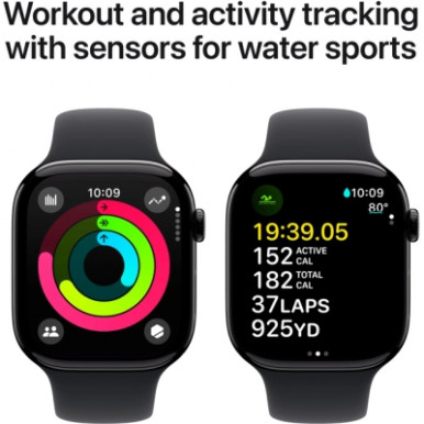 Смарт-годинник Apple Watch Series 10 GPS 46mm Jet Black Aluminium Case with Black Sport Band - S/M (MWWP3QH/A)-12-зображення