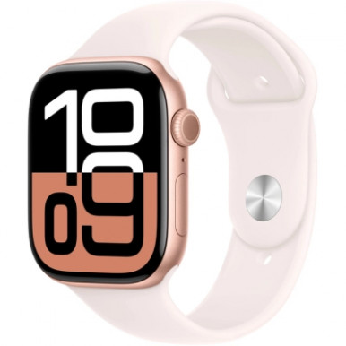 Смарт-годинник Apple Watch Series 10 GPS 46mm Rose Gold Aluminium Case with Light Blush Sport Band - S/M (MWWT3QH/A)-9-зображення