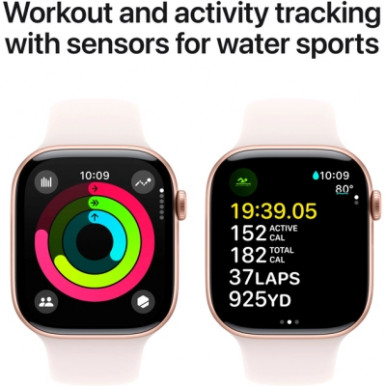 Смарт-годинник Apple Watch Series 10 GPS 46mm Rose Gold Aluminium Case with Light Blush Sport Band - S/M (MWWT3QH/A)-12-зображення