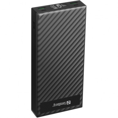 Батарея універсальна Sandberg 30000mAh, PD/100W, QC/3.0, UPS mode, +2*cable 100W (420-87)-5-зображення