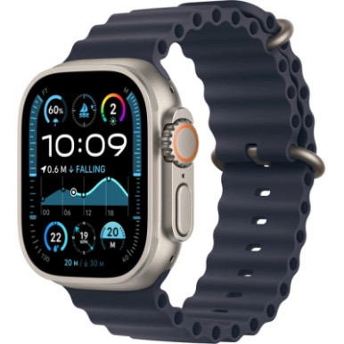 Смарт-годинник Apple Watch Ultra 2 2024 GPS + Cellular 49mm Natural Titanium Case with Navy Ocean Band (MX4D3UL/A)-9-зображення