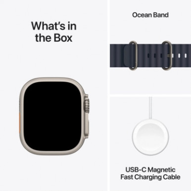 Смарт-годинник Apple Watch Ultra 2 2024 GPS + Cellular 49mm Natural Titanium Case with Navy Ocean Band (MX4D3UL/A)-17-зображення