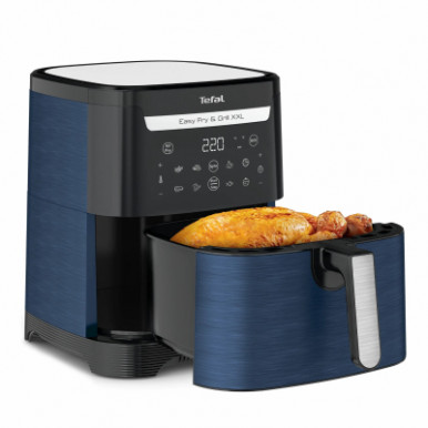 Мультипечь Tefal EasyFry&Grill XXL, 1830Вт, чаша-6.5л, сенсорное управл., 8 програм, пластик, серо-синий-17-изображение