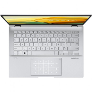 Ноутбук ASUS Zenbook 14 UX3402VA-KP783 14" WQXGA IPS, Intel i7-13700H, 16GB, F512GB, UMA, NoOS, Сріблястий-11-зображення