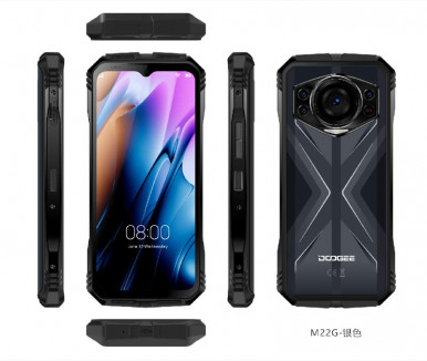 Смартфон Doogee S118 6.58" 8/512ГБ, 2SIM, 10800мА•год, сріблястий-11-зображення
