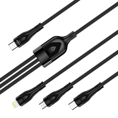 Дата кабель USB 2.0 AM to Lightning + Micro 5P + Type-C 1.2m 3.0A (PD60W data) Black ColorWay (CW-CBPDU3060-BK)-11-зображення