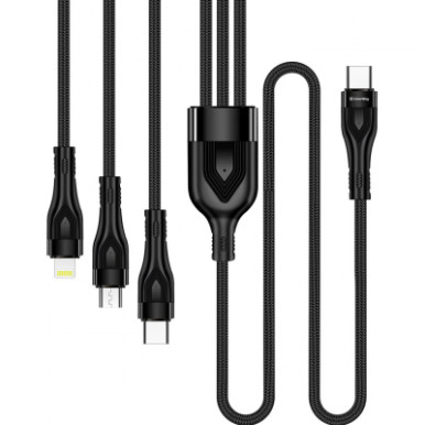 Дата кабель USB 2.0 AM to Lightning + Micro 5P + Type-C 1.2m 3.0A (PD60W data) Black ColorWay (CW-CBPDU3060-BK)-14-зображення