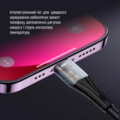 Дата кабель USB 2.0 AM to Lightning + Micro 5P + Type-C 1.2m 3.0A (PD60W data) Black ColorWay (CW-CBPDU3060-BK)-21-зображення