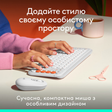 Мишка Logitech POP Mouse With Emoji Bluetooth Off-White (910-007411)-16-зображення