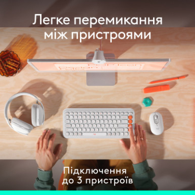 Мишка Logitech POP Mouse With Emoji Bluetooth Off-White (910-007411)-21-зображення