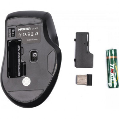 Миша бездротова Mr-407, 6 кнопок, оптична, 1600 DPI, USB, чорна-8-зображення