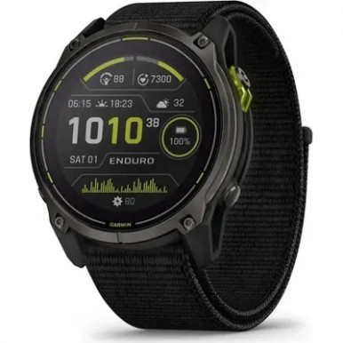 Смарт-часы Garmin Enduro 3, Crbn Gry DLC Ti w/Blk Sport Loop Band, GPS (010-02751-01)-8-изображение