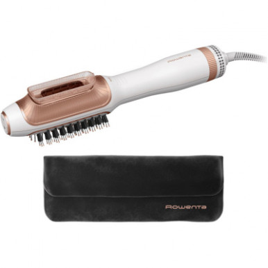 Фен-щітка Rowenta Reverso Dry&Brush 2в1, 1200Вт, 3 режими, іоніз-я, хол. обдув, насадок-2, кераміка, біло-золотистий-9-зображення