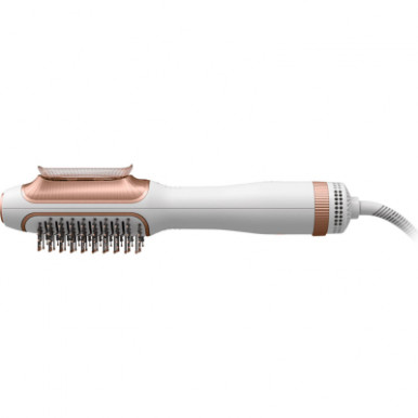 Фен-щітка Rowenta Reverso Dry&Brush 2в1, 1200Вт, 3 режими, іоніз-я, хол. обдув, насадок-2, кераміка, біло-золотистий-10-зображення
